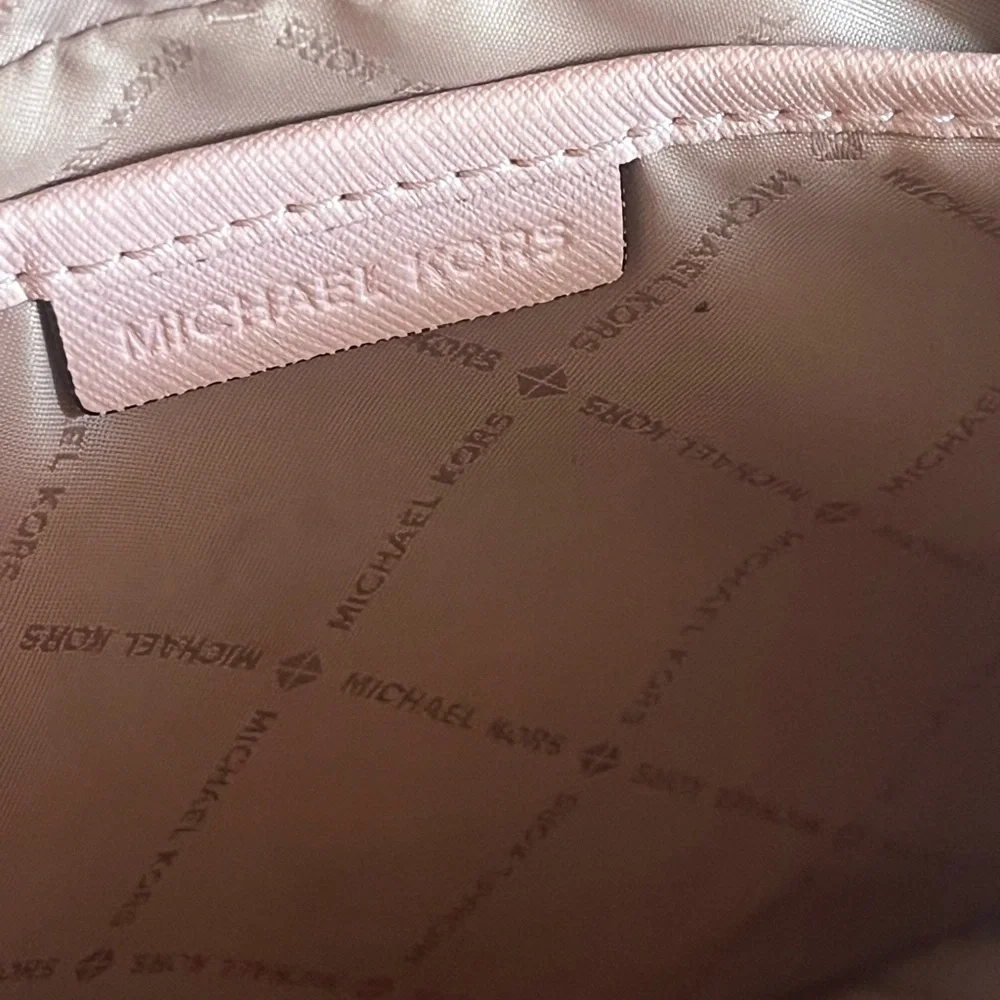 Michael Kors jet set east Saffiano leather Blush Crossbody Bag and Wallet Set